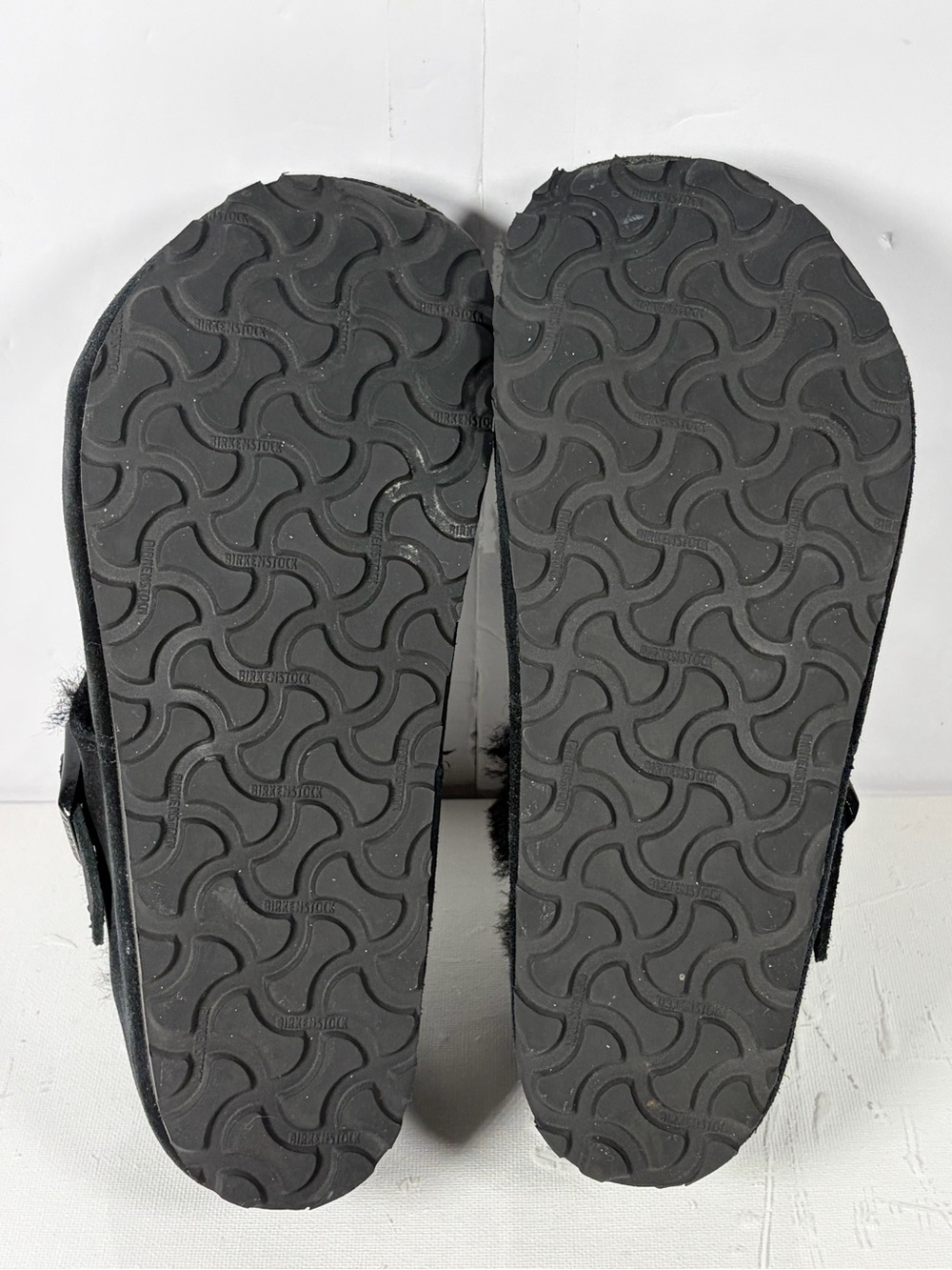 Birkenstock Boston Shearling Black Suede Clogs EU 37 US 6-6.5 Fur Lined - Picture 10 of 10